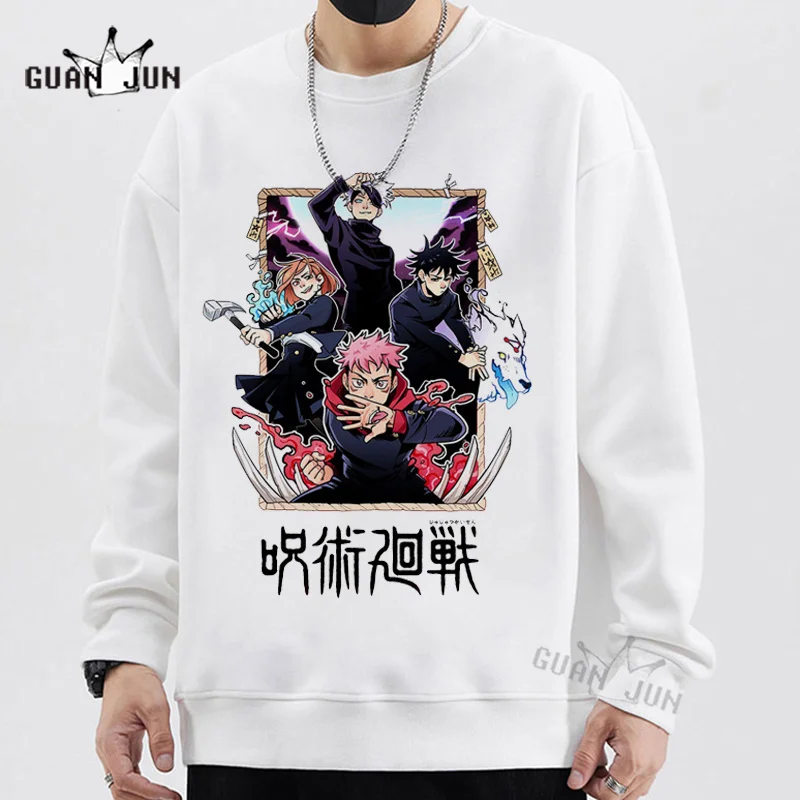 

Anime Sweatshirts Jujutsu Kaisen Men's Sweatshirt hoodie Harajuku Unisex Fashion Casual Hoody Male Streetwear Yuji Itadori Tops