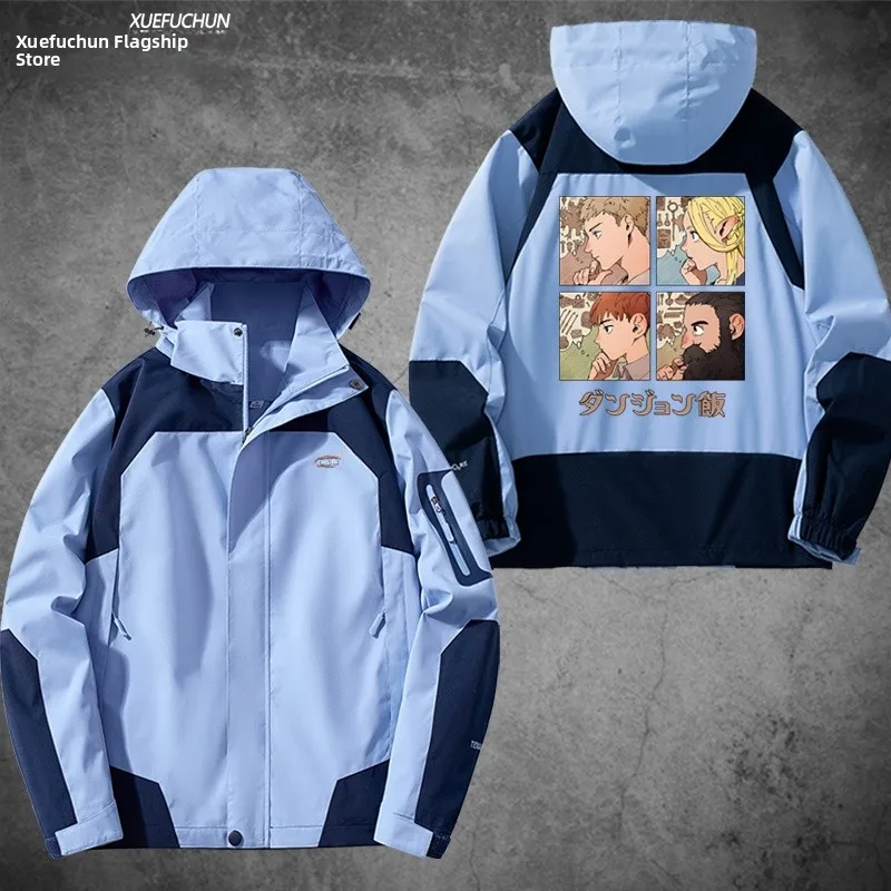 

ex Hooded Jaet Casual Wear Polyester Nylon Cosite Fiber Windproof Youth ular Theme Series Outerwear for All Seasons