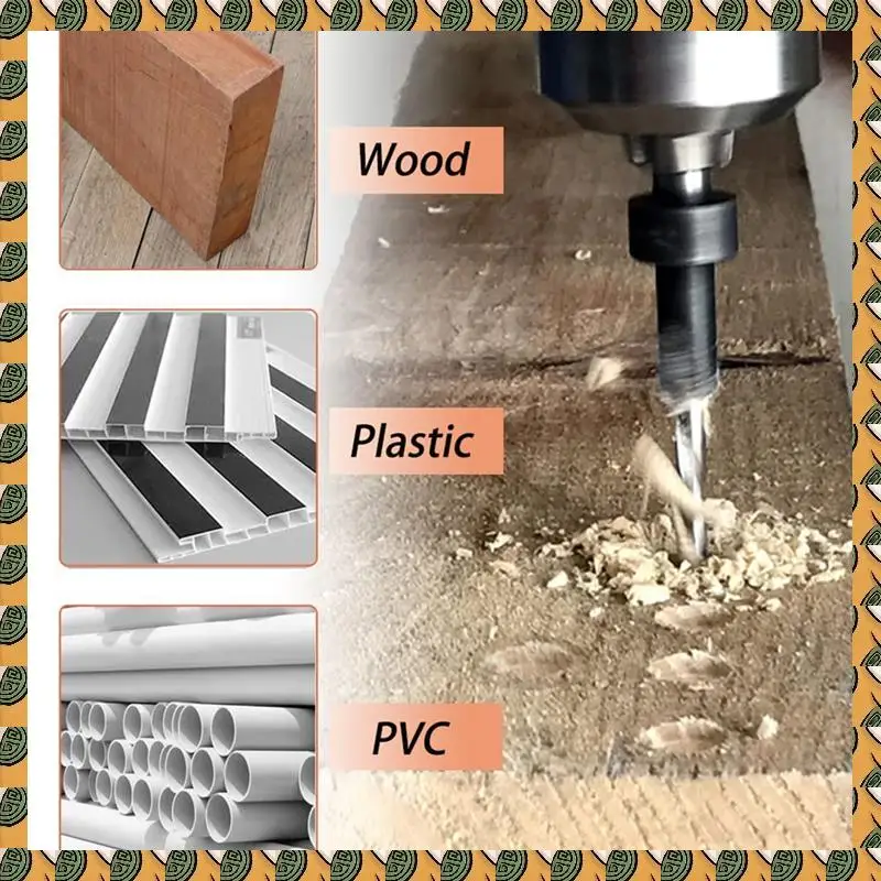 

5Pcs Wood Countersink Drill Bit Set With 2Pcs Counter Sinker Replacement Tapered Drill Bit For Drilling Pilot Hole
