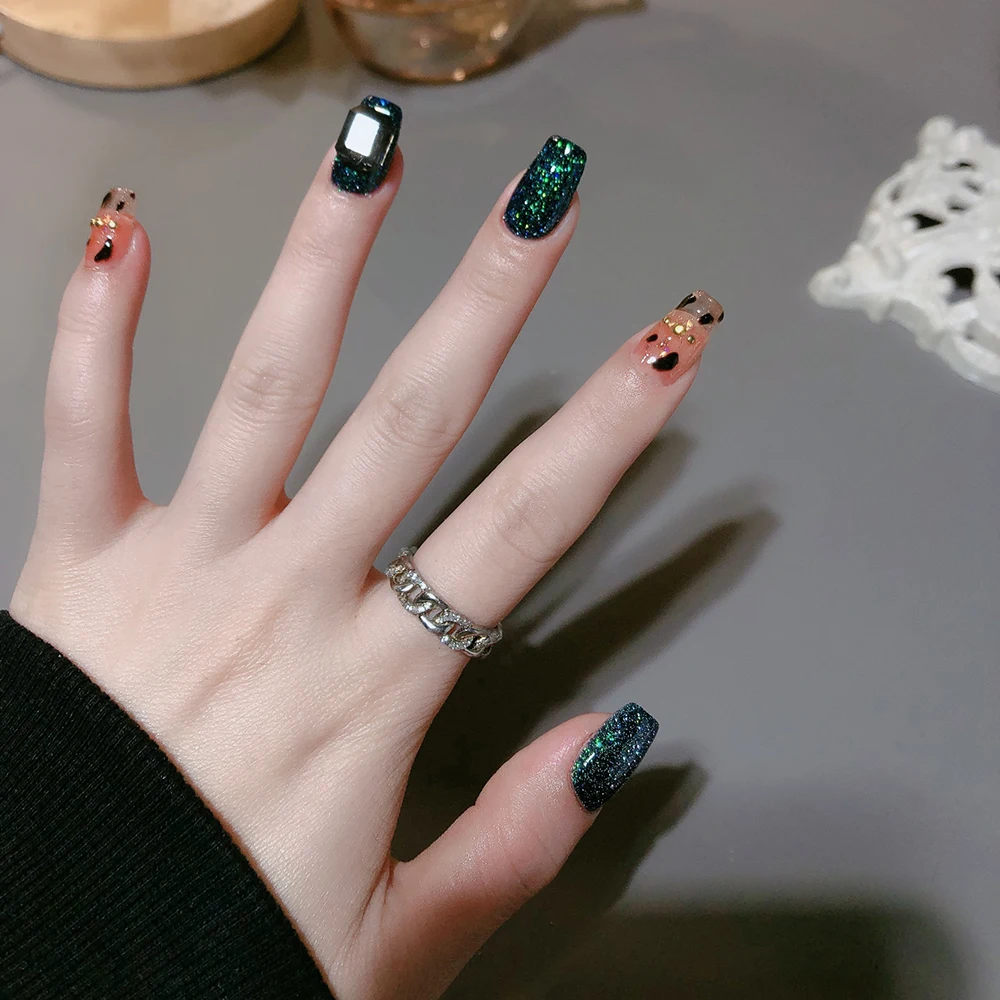 Vendeeni 6 컬러 레이저 글리터 브로큰 다이아몬드 젤 네일 폴리쉬 TPO HEMA FREE UV 소크 오프 젤 바니시 샤이니 네일 아트 젤 래커