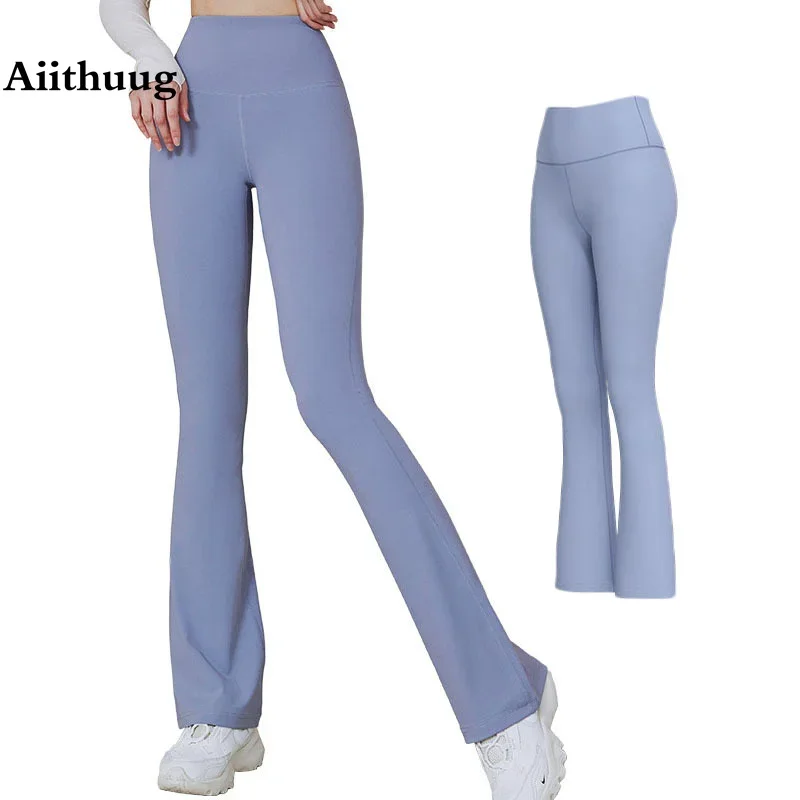 

Aiithuug Flared Yoga Pants Women's Bell-bottom Leggings High Waist Butt Lifting Slimming Fit Pants Workout Gym Pilates Sprotwear