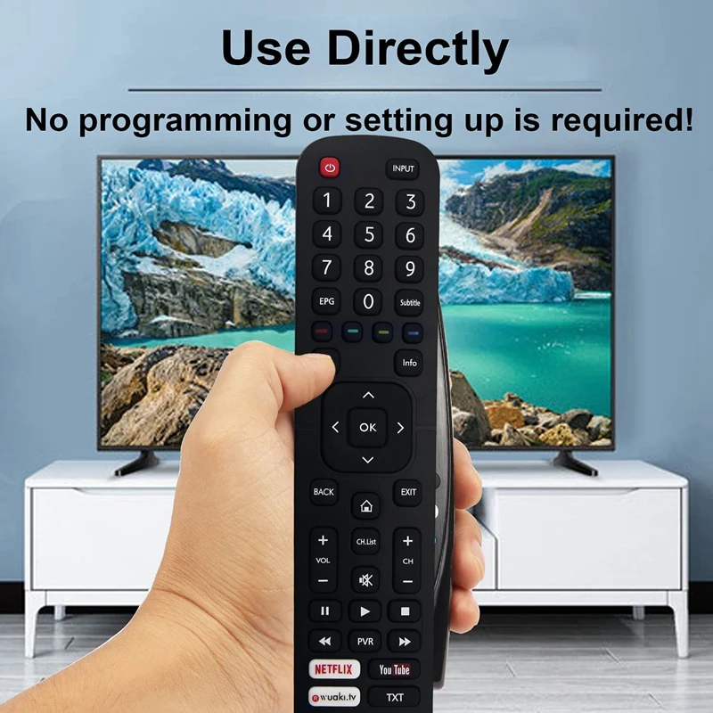 Replace EN2X27HS Remote For HISENSE TV H55M3300 H50M3300 H49M3000 H49M2600 H43MEC3050 H75M7900 H65M7000 H40M3300 Black