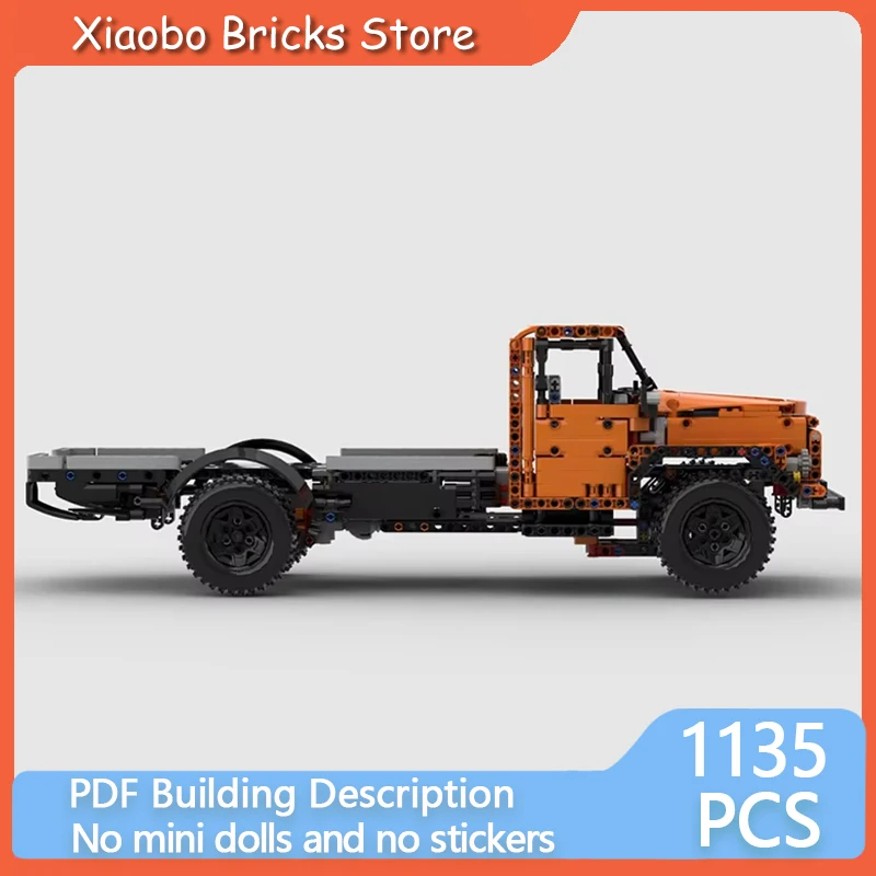 City Engineering Car Model DIY MOC Building Bricks Truck Flatbed Trailer Modular Technology Holiday Assemble Toys Suit
