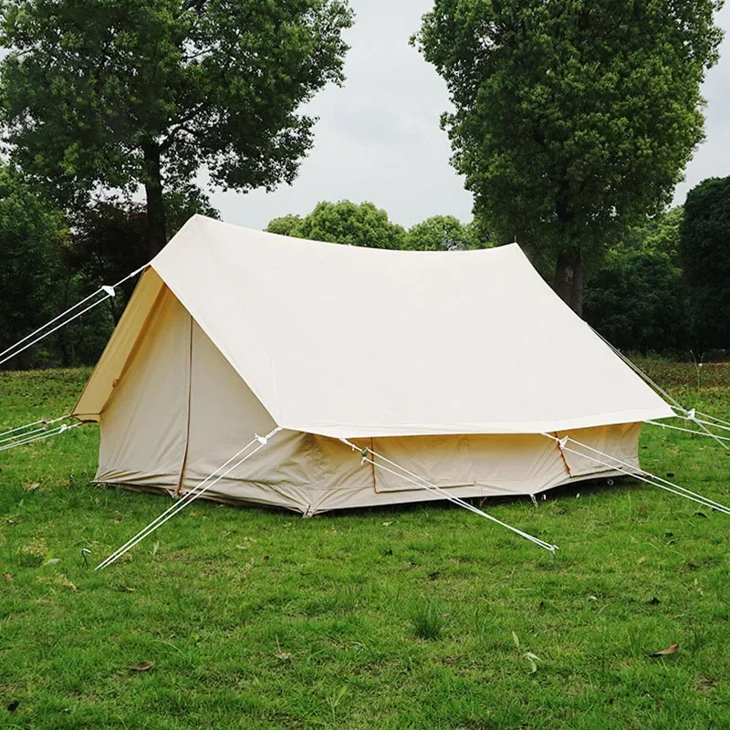 Mongolian yurt Indian T/C canvas tent outdoor rainstorm  thickened cotton pyramid large space family camping tent