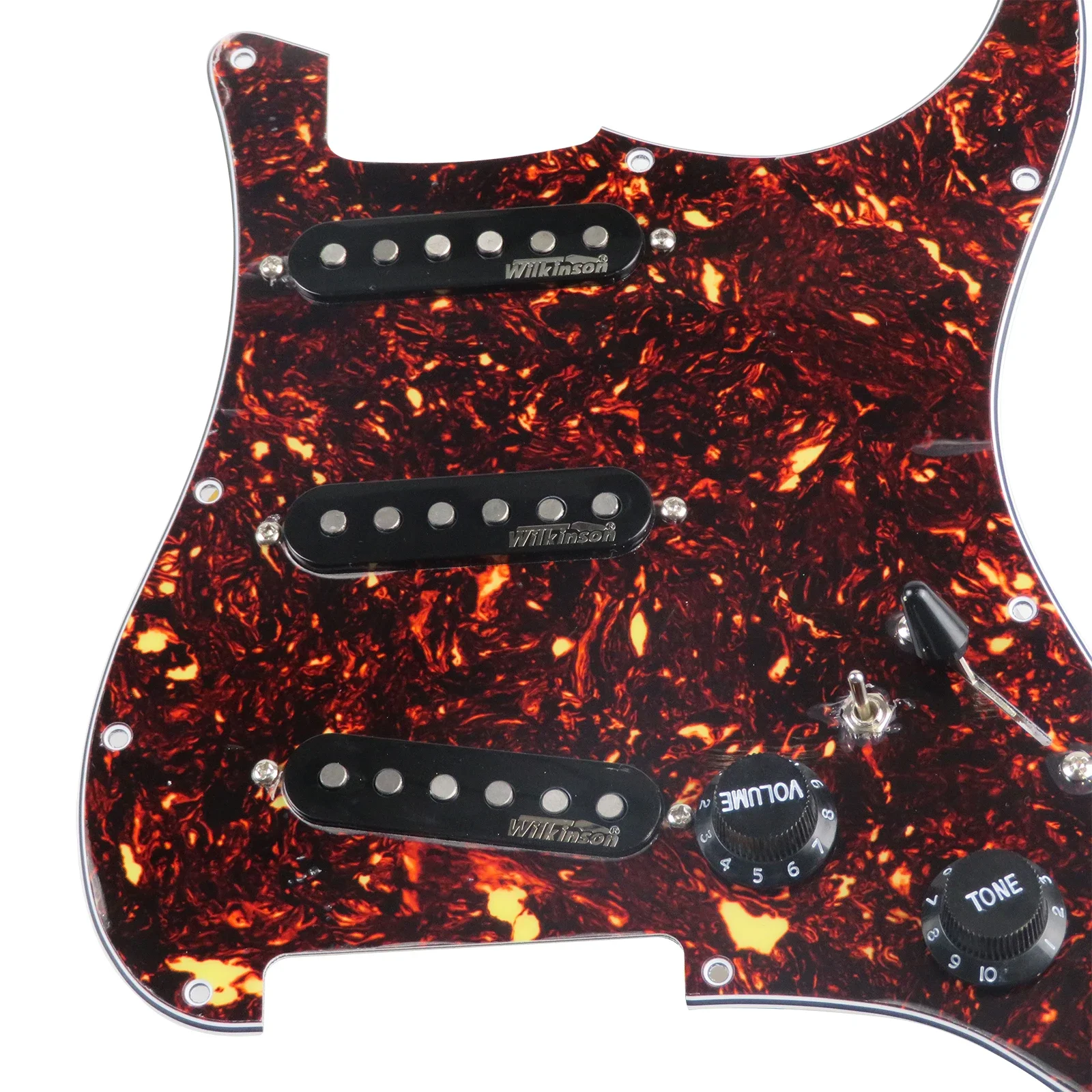 7-Way type fully loaded Prewired Pickguard  SSS Ainico 5 Single coil Pickups Set for Squier And Electric guitar