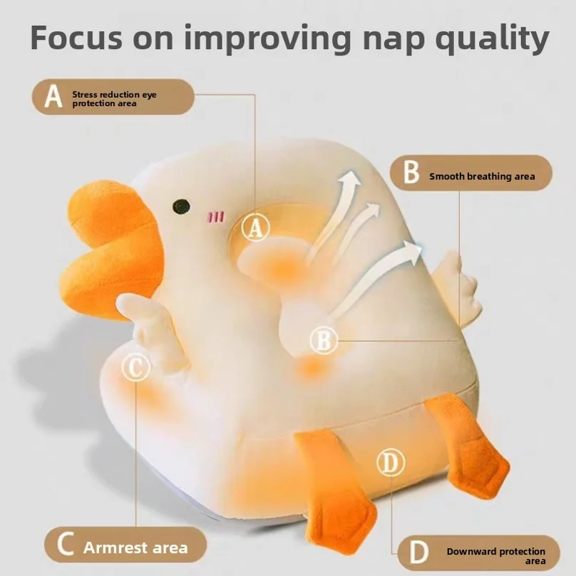 Cute Cartoon Ne Pillow for Nap Time Primary School Students Desk Snle Pillow Children Classroom Ne Support Pillow