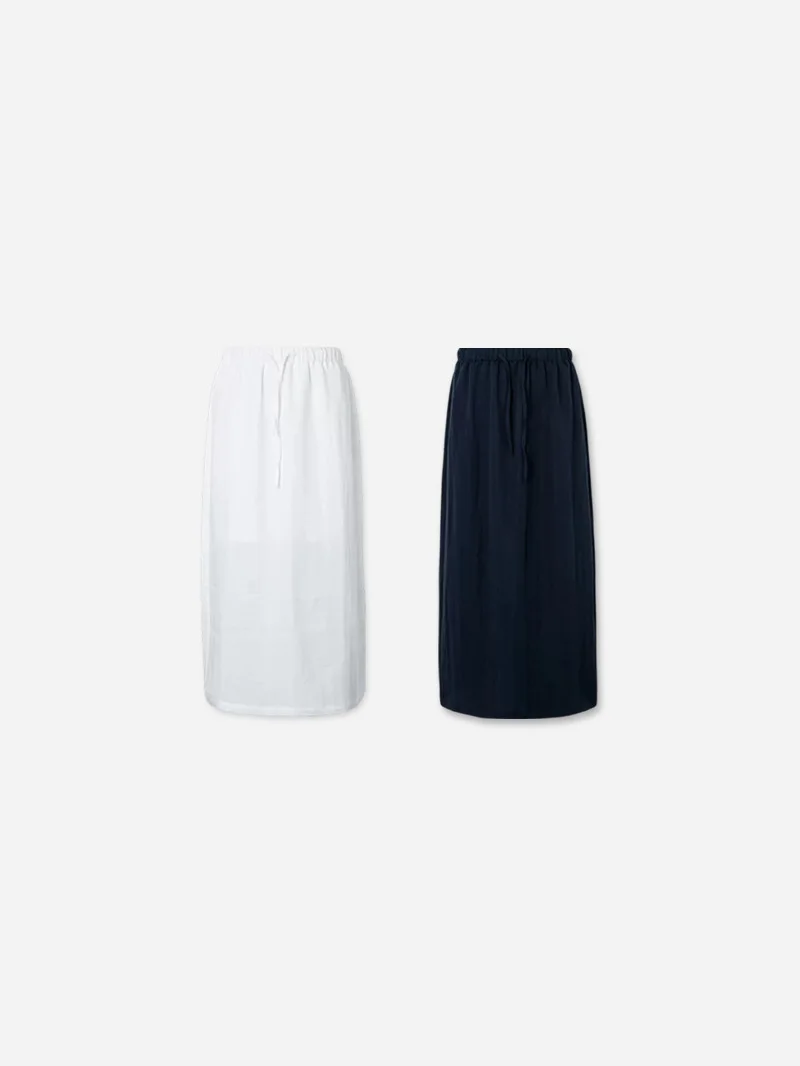 

plus Size Women's Linen Fashion Slimming Half Skirt April 9th Commuter Korean Style High Waist A-Line Skirt
