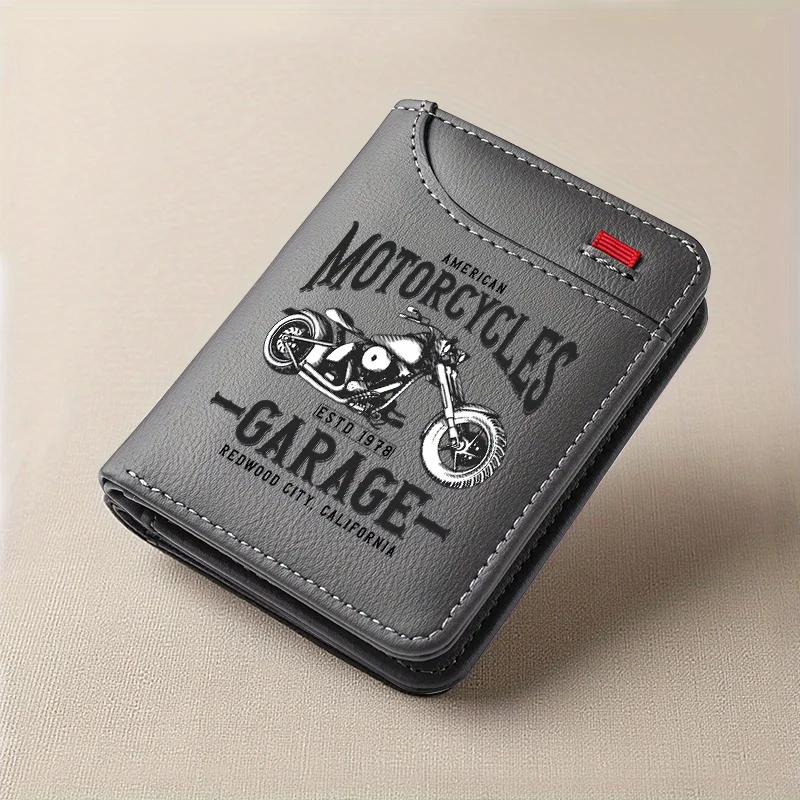 1 Retro-Biker-Geldbörse aus Leder für Herren, traditioneller Motorrad-Stil, mehrere Kartenfächer, Kreditkartenetui, bevorzugtes Geschenk für Männer – Detail 9