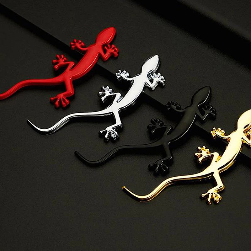 1 Reflective Car Metal Truck Sticker Lizard Gecko Sticker Badge 3d Badge Sticker For Decorative Models view 5