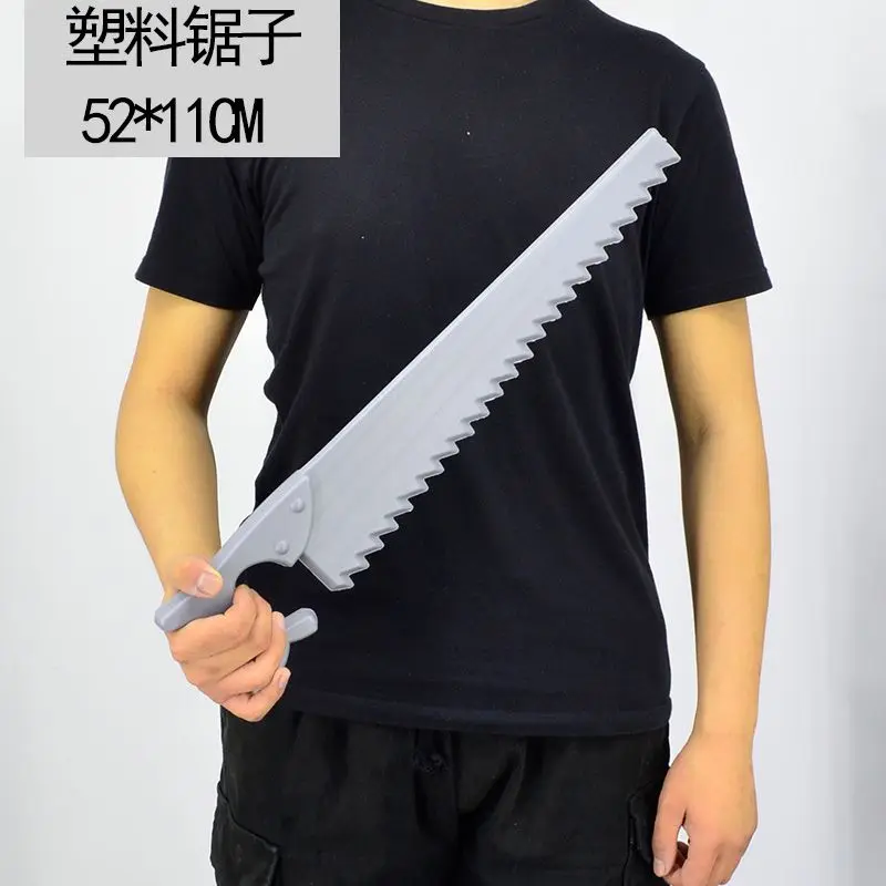 Funny Fake Plastic Props Large Kitchen Knife Axe Saw Pointed Knife Curved Knife Adult Plastic Knife Party Performance Props