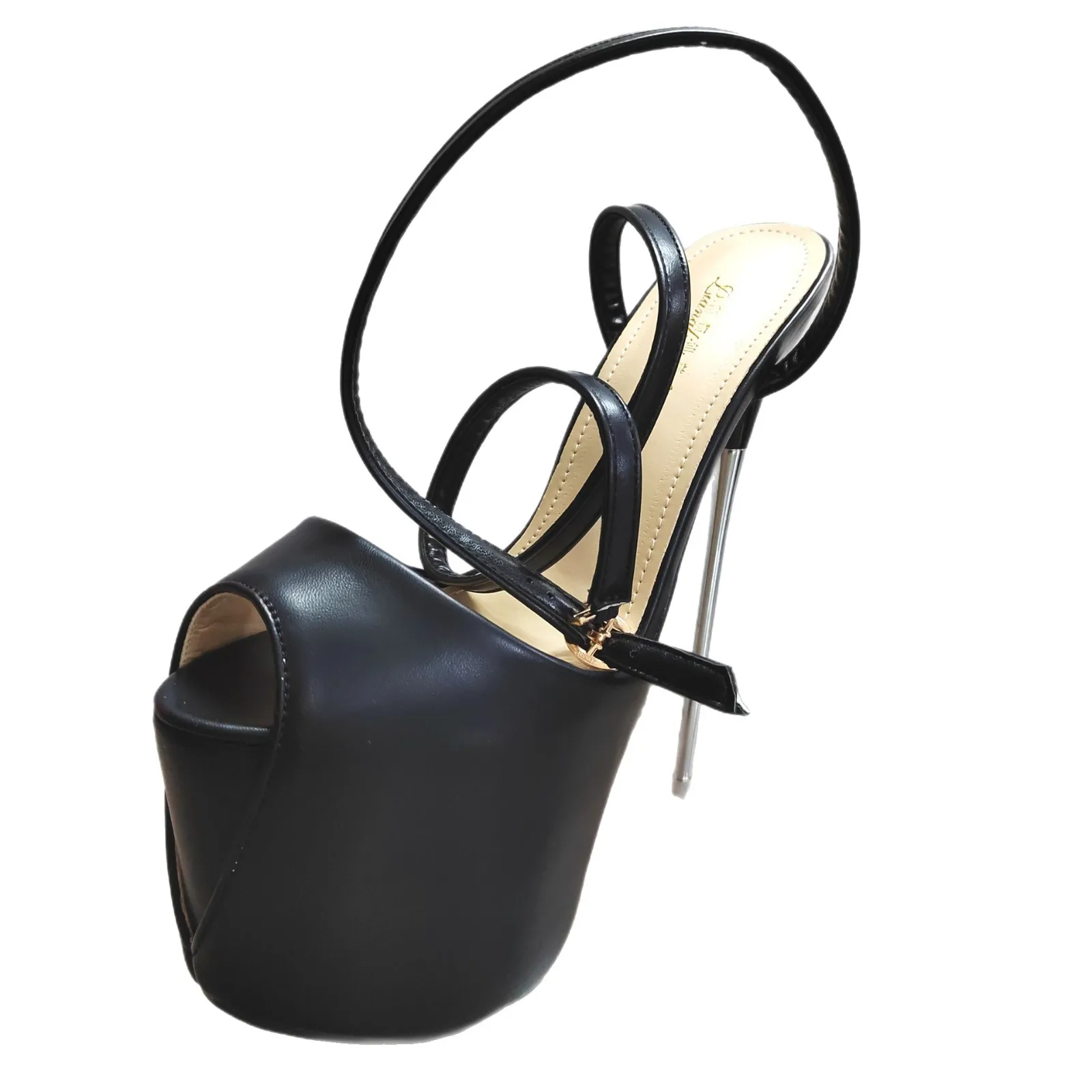 المتطرفة منصة عالية الكعب 19-22 سنتيمتر القطب الرقص صور المرأة الصنادل كعب معدني مضخات حجم 50 الكاحل مشبك مثير ون سوبر الكعوب