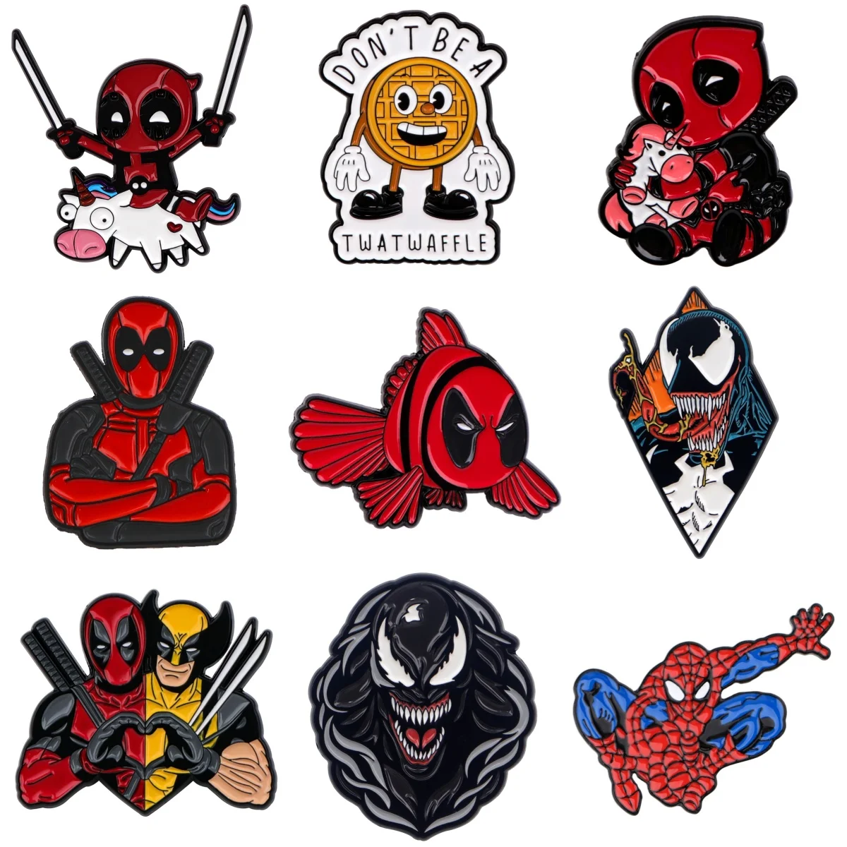 Insignias de Metal de héroe de película, broches de cosas geniales de dibujos animados, accesorios de joyería, Collar, bolsa de ropa, Pin de solapa, decoración de camisa