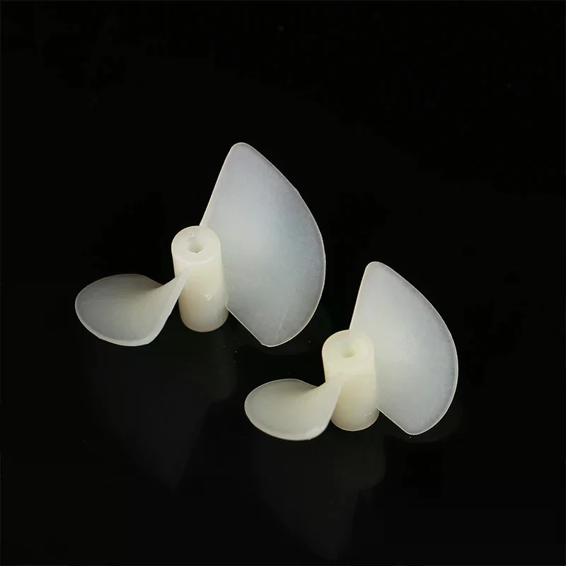 1 Paia D22mm/26mm CW/CCW Elettrico Nylon Prop Vite FAI DA TE Bianco A Due Foglie Eliche Per Barche Rc Modelli 2mm albero