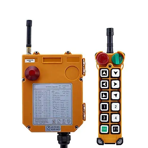 F24-12D Industrial Radio Wireless Remote Control with 1 Transmitter + 1 Receiver  and 18-65V / 65-440V Optional Kit