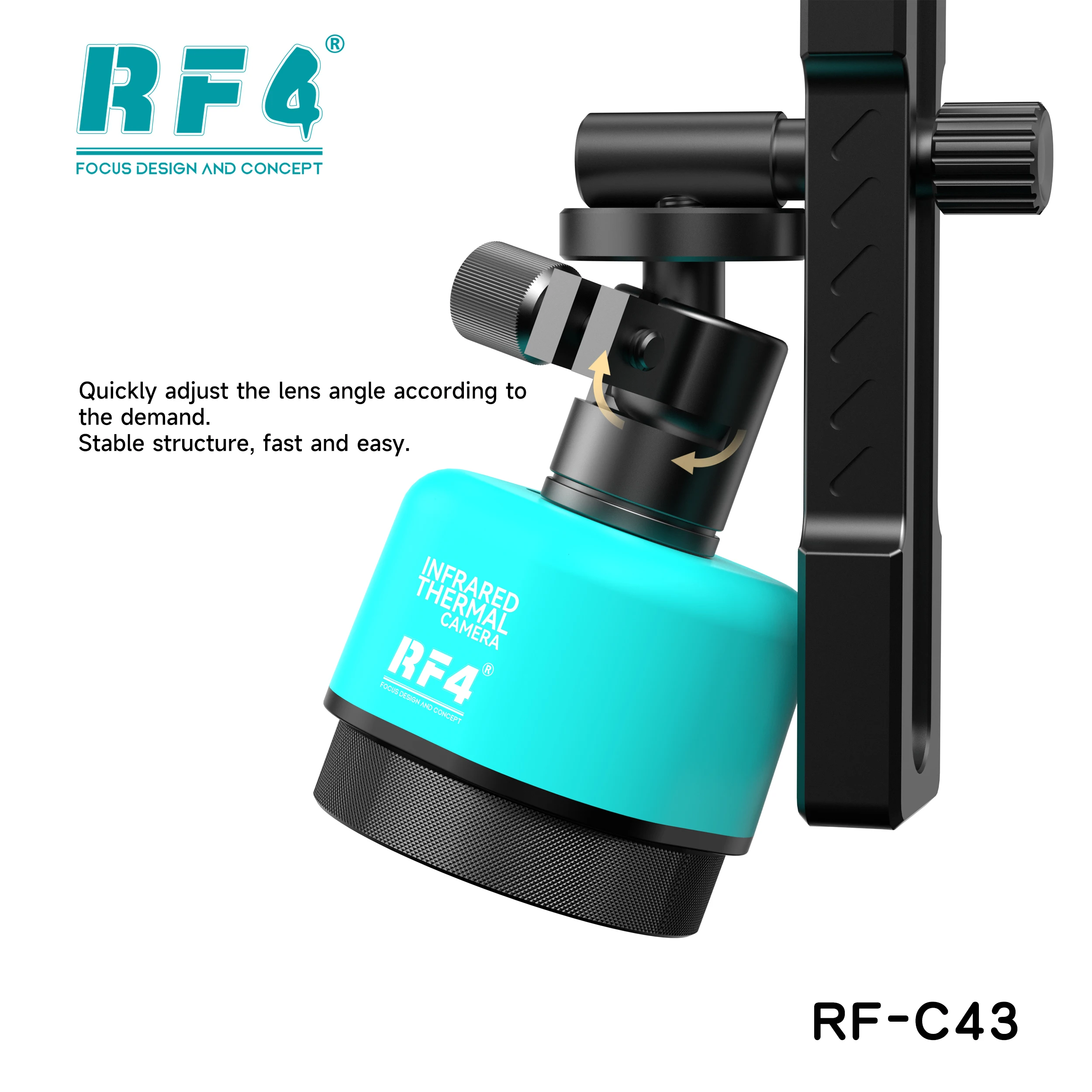 كاميرا التصوير الحراري RF4 الجديدة المستقلة RF-C43 تصميم سريع اللمس متوافق مع معظم كاميرا المجهر لإصلاح PCB
