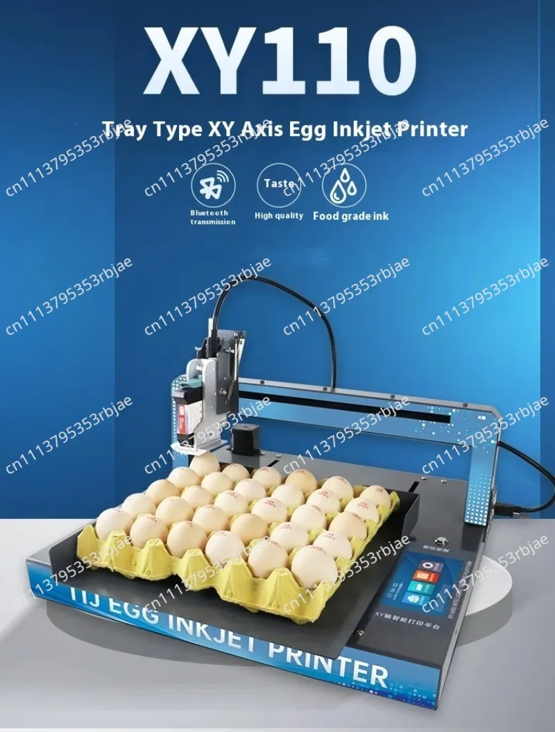 Touch Screen Chicken Egg Inkjet Coding Machine, Eggshell Barcode Letter Stamping Printer for Farm Egg Marking