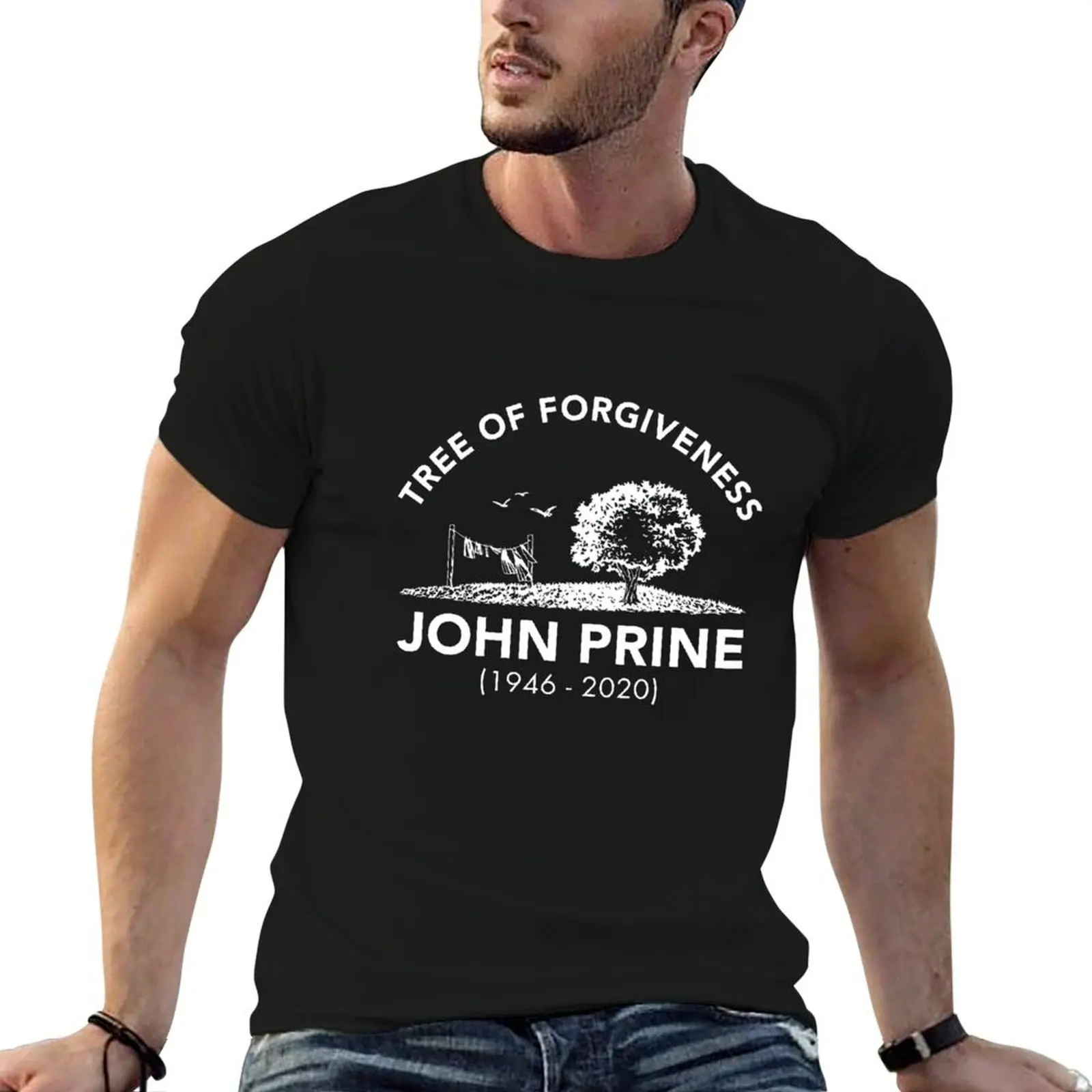 

john prine tree T-Shirt man t shirt cotton high quality essential t shirt T-Shirt