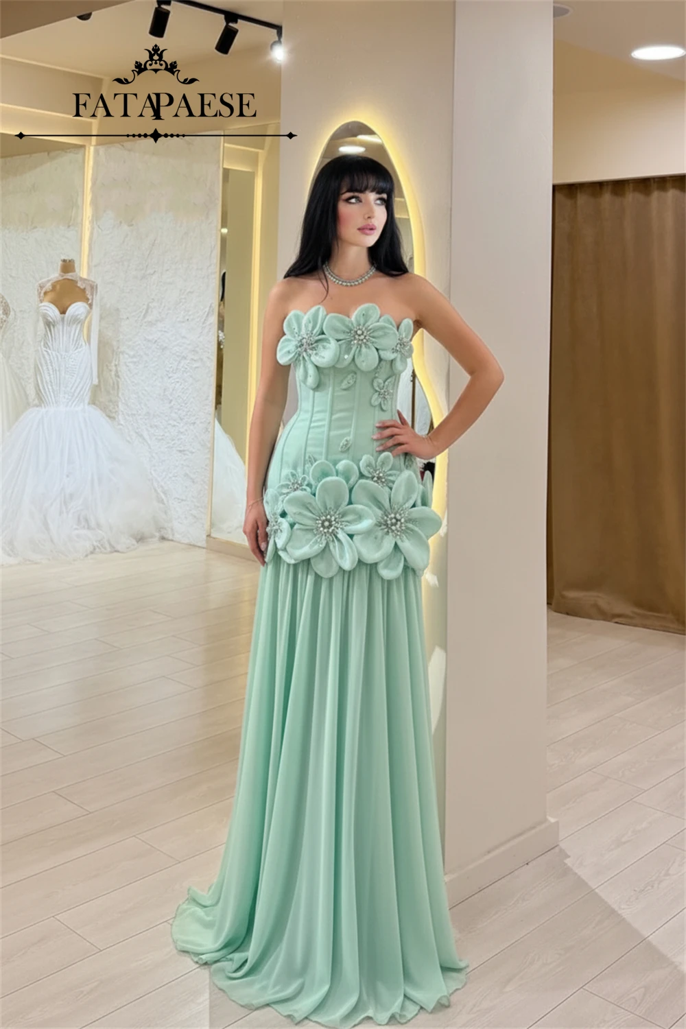 long Mint Green