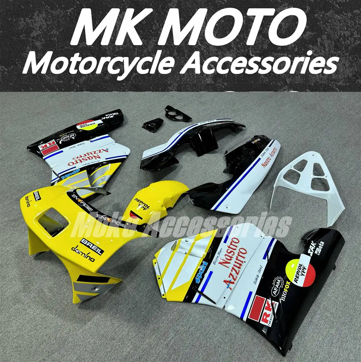 

Moke moto Motorcycle Fairings Kit Fit For NSR MC18 1989 Bodywork Set High Quality Abs Handmade mould Yellow White Black