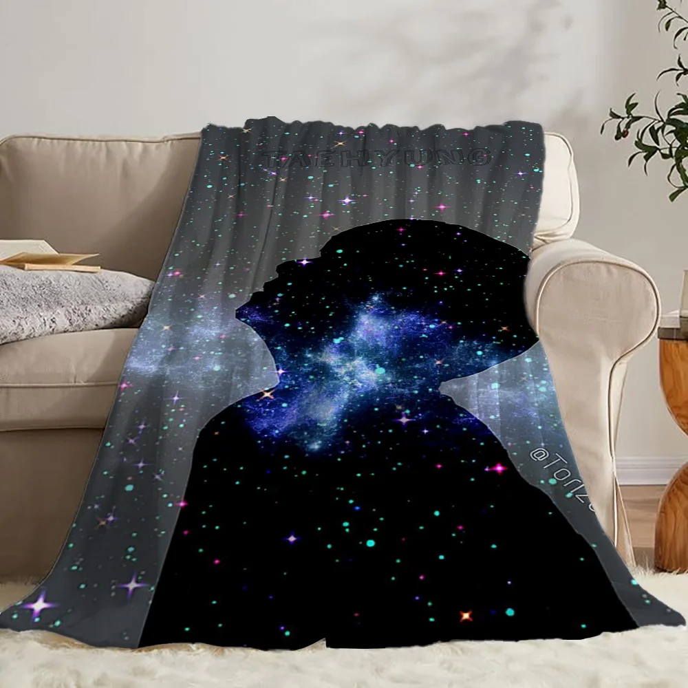 Sofa Cover Blanket King Size BTS V Fanart Cobija Thermal Blankets for Bed Blanket 150cm X 200cm Microfiber Bedding Home Interior