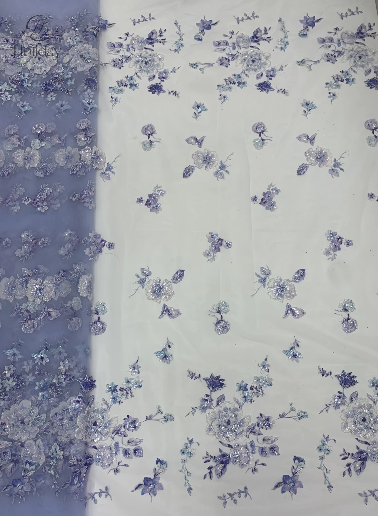 5Y Sequin Embroidery Fabric for Sewing-Premium 2025 New Design Mesh Lace with Floral Beads High-Quality Bridal & Craft Materia