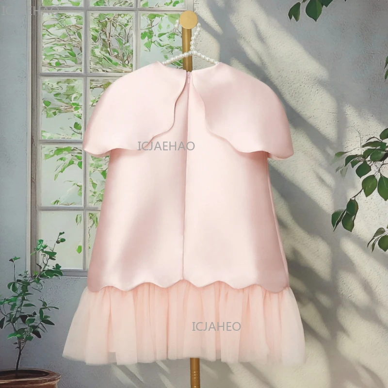 2026 Children Elegant 3D Flowers Birthday Dresses Tank PrincessCake Skirt Formal Party Celebration Dress Eid Kids Clothing Gown - view 5