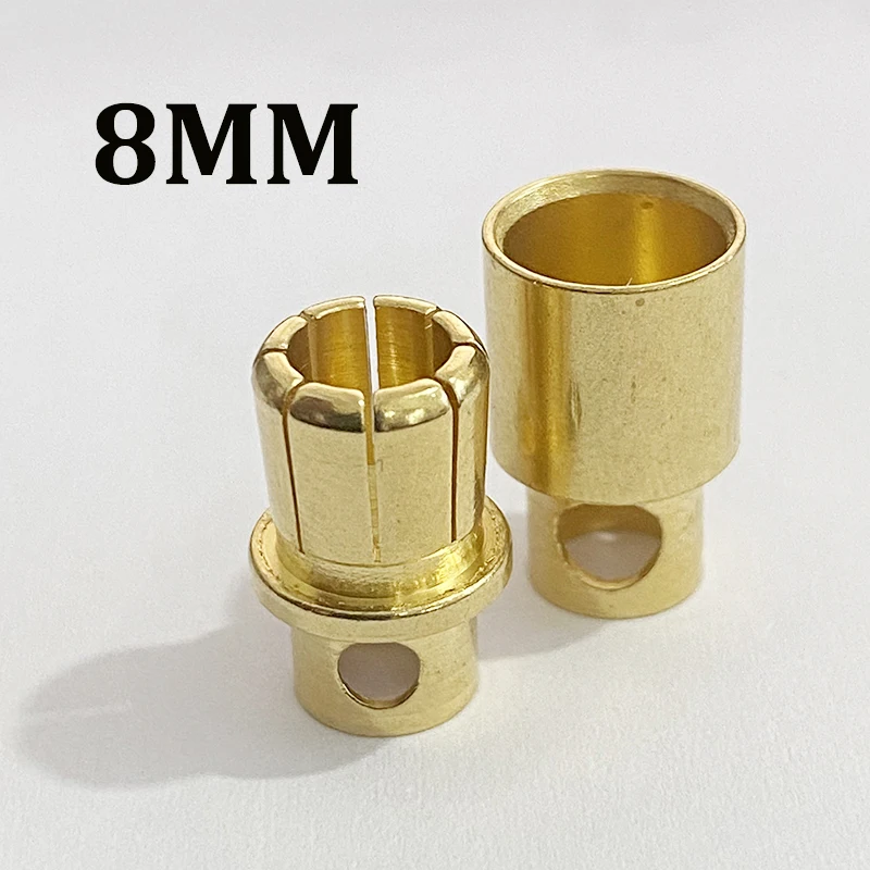 8mm vergoldeter Bullet-Stecker für hohe Ströme, elektrisch verstellbarer Hochstrom-Stecker und -Buchse für RC Lipo – Detail 1