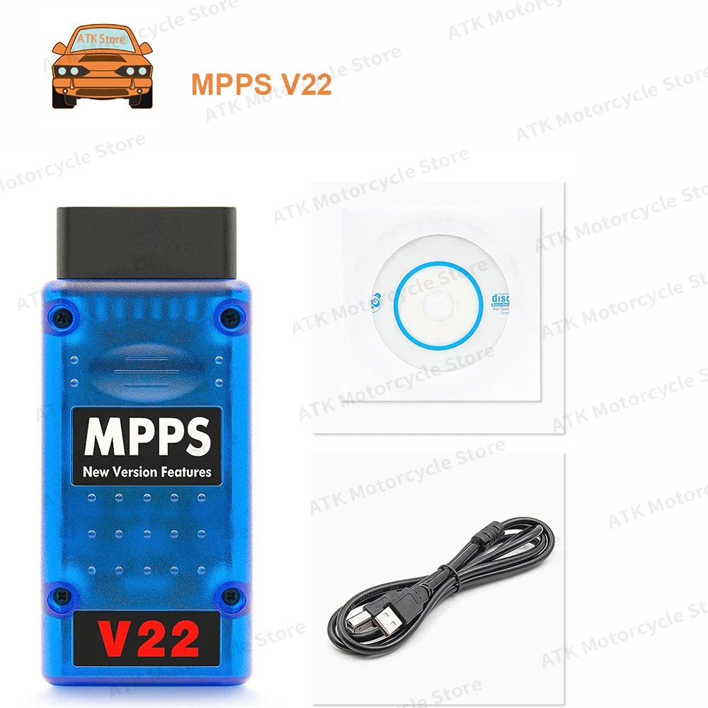 Latest 2024 ECU Chip Tuning Scanner Tool MPPS V22 Unlock Version Life Time Use Mpps Full Chip With Breakout Tricore Cable OBD2