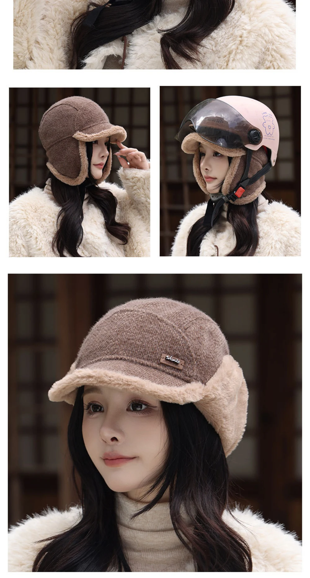 HT5022 Russische Hut Neue Dicke Warme Winter Htas für Männer Frauen Fleece Gefüttert Reit Hut Männlich Weiblich Schnee Ski Earflap Cap Bomber Hut – Detail 8