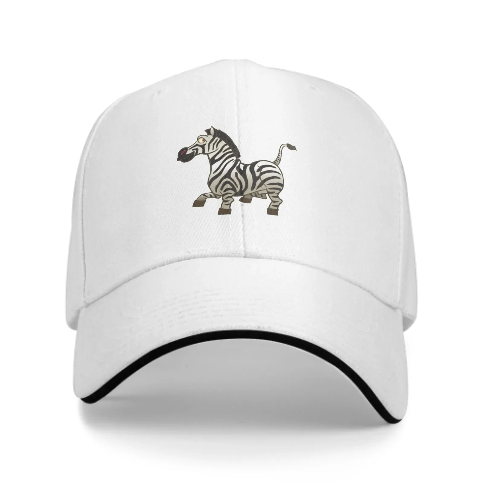 Adjustable Fashion Wild Caps Zebra Print Washed Sandwich Caps Sports Outdoor Baseball Hat