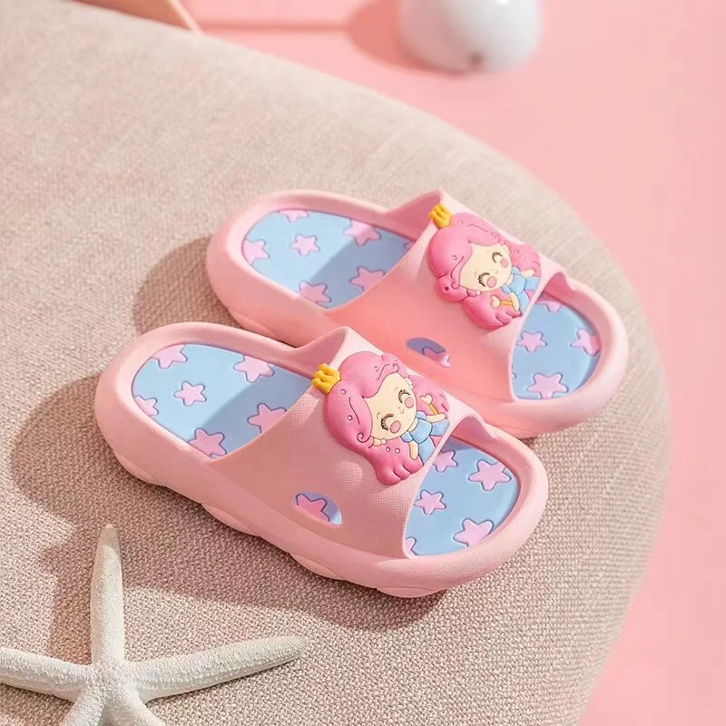 Congme 2-10 Jr Kinderen Slippers Meisjes Prinses Leuke Cartoon Anti-Slip Slippers Voor Kinderen Lichtgewicht Strand Schoenen