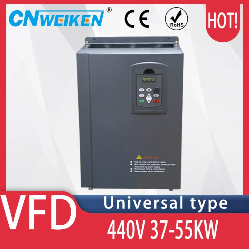 440V VFD 15KW/18.5KW/22KW/30KW/37KW/45KW/55KW Frequency Inverter AC440V 3-phase input output For Motor Frequency Converter