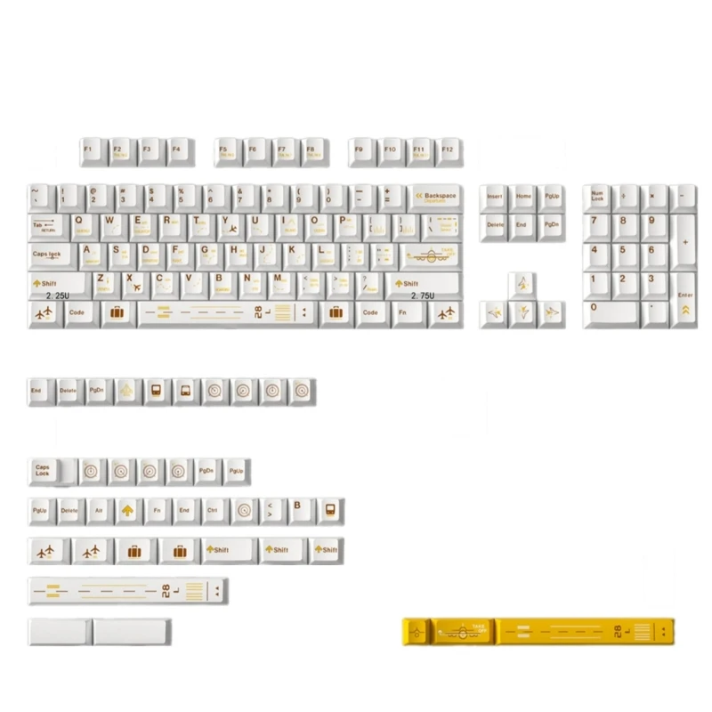 148 Plan vuelo PBT Tinte Sublimación Keycap Altura original para llave mecánica