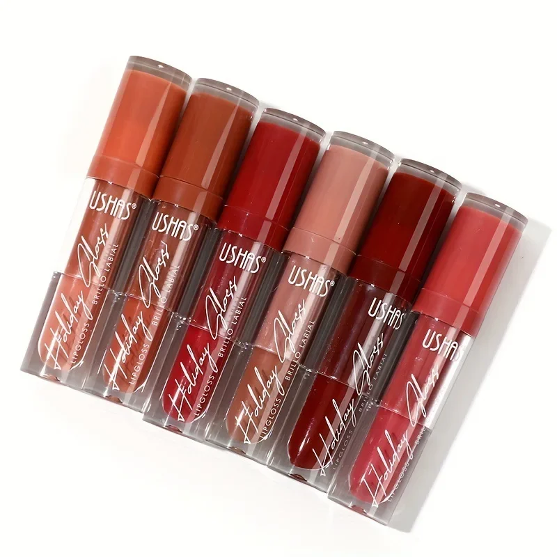 6 Kleuren Waterdichte Matte Lipgloss Nude Fluwelen Vloeibare Lippenstift Langdurige Niet-Plakkerige Cup Sexy Rode Lip Tint Make-Up Cosmetica