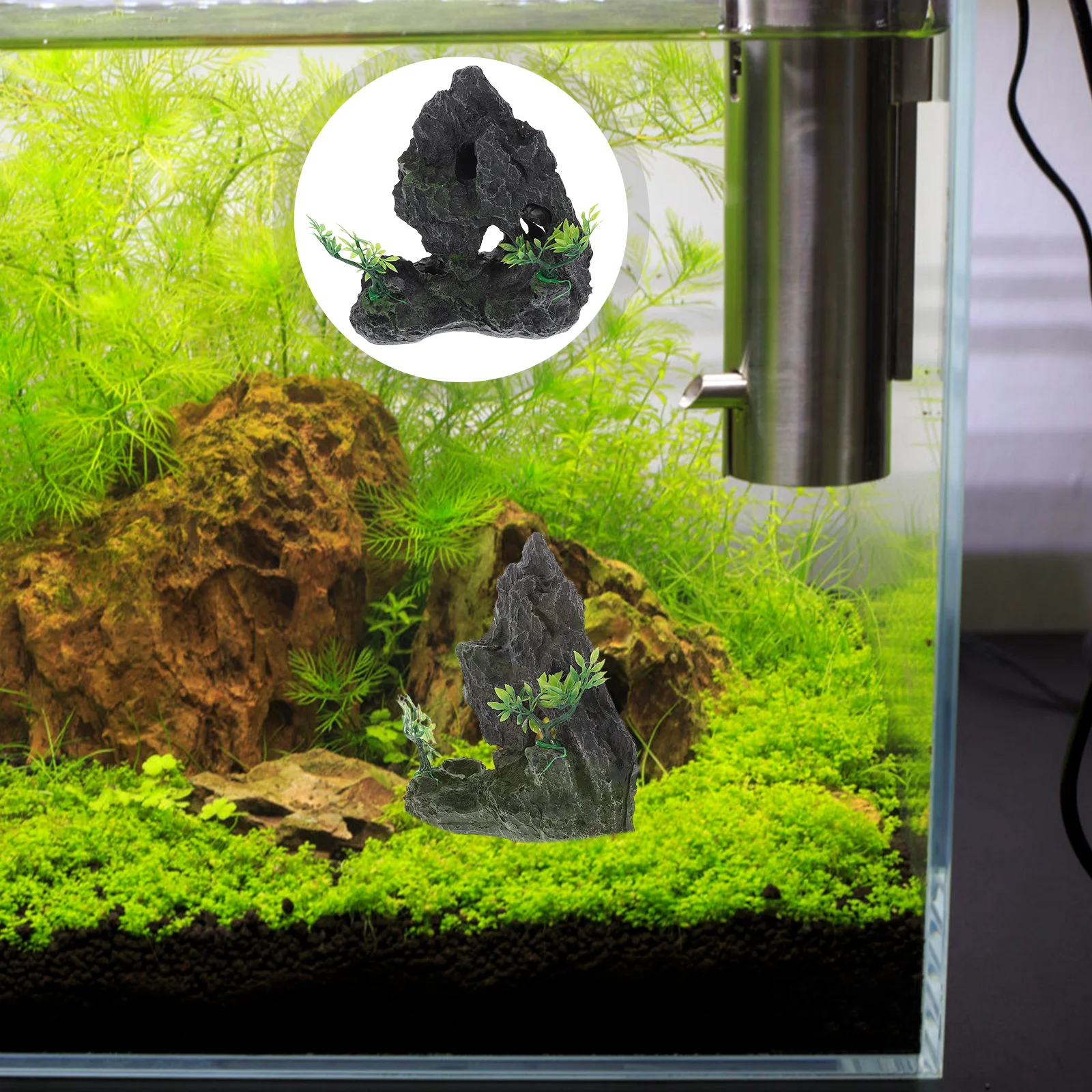 

Extra Large Aquarium Decor Resin Fish Tank Landscaping Ornament Natural Rockery Scene for Home Bathroom Garden