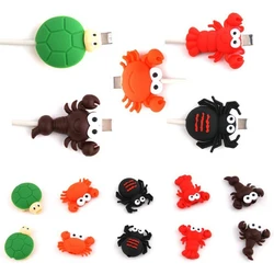 Phone Data Cable Protective Sleeve Earphone Cord Protection Cover Charger Line Protector Cattoon Toys Gift For Apple Android