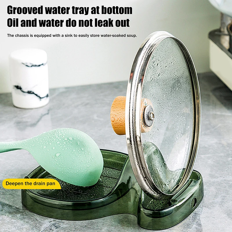 Hot Sale Household Pot Lid Holder With Drip Tray Sitting Kitchen Pot Lid No Drilling Required〔CC11〕