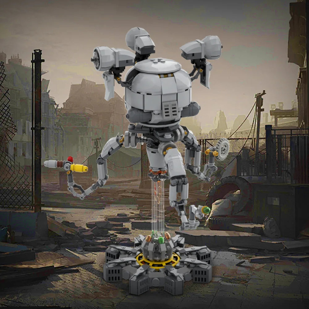 MOC film Mister – blocs de construction de Robot pratique, modèle X-01, armure de puissance, briques, explosion nucléaire, Diorama, jouet assemblé, cadeau pour enfants