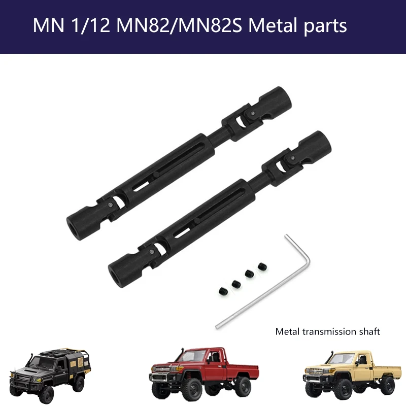 Mn82 lc79 82s 82por 1/12 rc carro atualização peças de metal kit montagem dianteiro e traseiro, amortecedor rc carros pneu eixo transmissão chassi