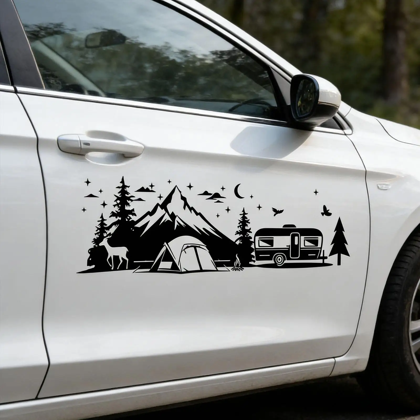 Auto Sticker Decoration, Anti Scratch RV Sticker, Hood Car Sticker, Car Body Side Stickers for Truck, Auto, SUV, Cargo Panel