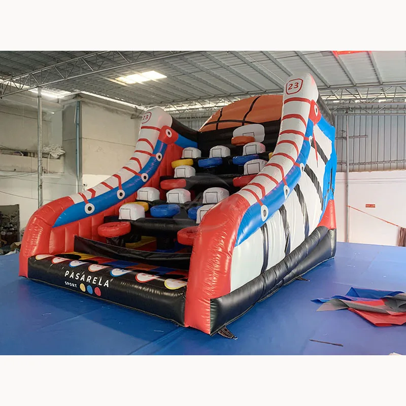Inflatable Basketball Goal Sports Shooting Hoop Game With PVC And Blower Includes Repair Kits