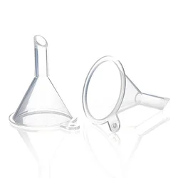 10Pcs Transparent Mini Cosmetics Subpackage Funnels for Perfume Diffuser Bottle Mini Liquid Oil Funnels Lab Tools Plastic