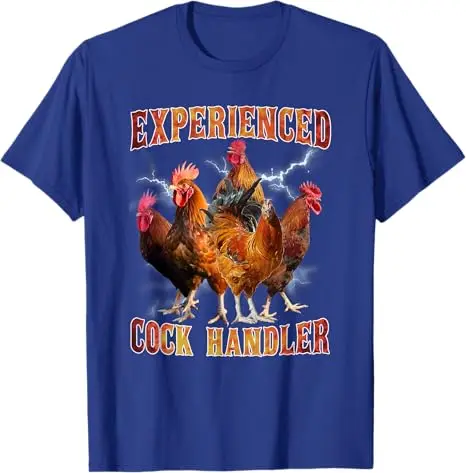 Experienced Graphic Funny Animals Apparel Cock Handler T-Shirt Farmer Novelty Gift Short Sleeve Y2k Top Cool Fashion Saying Tee