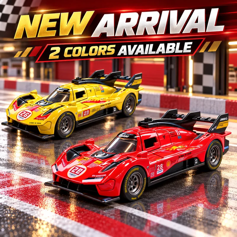 NEW ARRIVAL 1:36 Endurance Racing Car Alloy Pull-Back Model Le Mans Style Diecast Collectible Christmas Birthday Holiday Gift