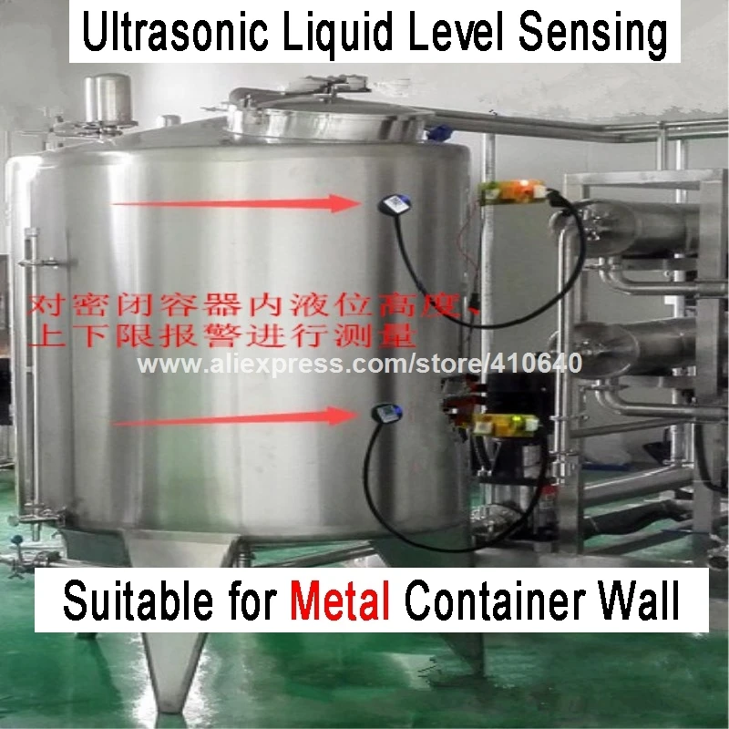 

Ultrasound Working Ultrasound Liquid Level Detector For Metal Container Wall Used For Special Industry Contactless Level Sensor