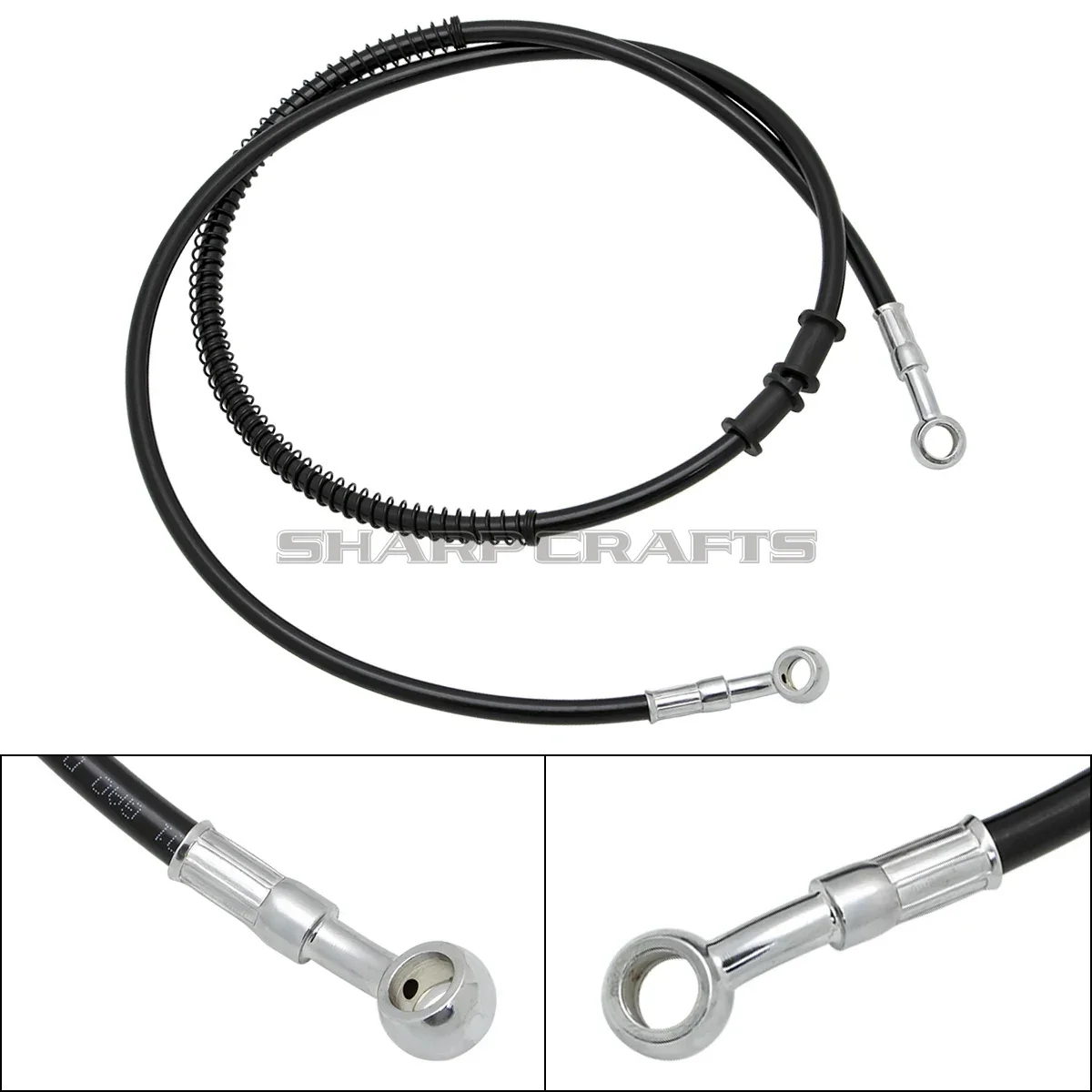 Für Harley XL 883 1200 x 48 Edelstahl Motorrad vorne hydraulische Bremsölschläuche Leitungen Rohrschläuche verstärktes Bremssystem