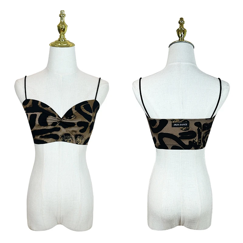 

25 новых топов для латинских танцев для женщин, сексуальный жилет на бретельках, платье для чача, румбы, танго, одежда для взрослых, женская одежда для латинских танцев, DQS21422