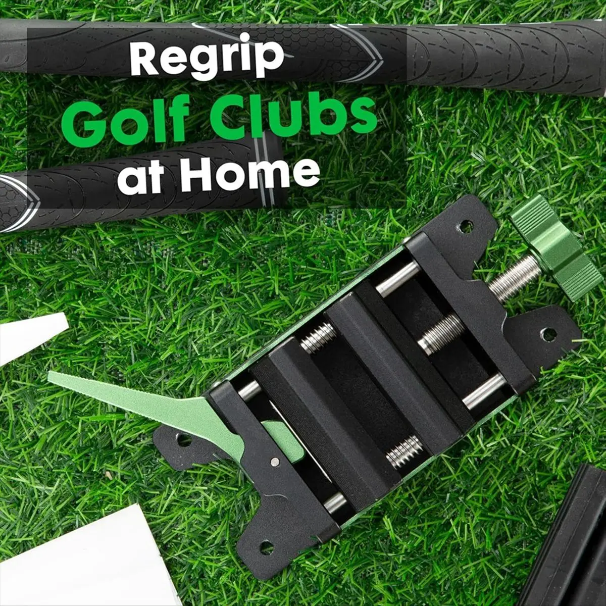 (ABYM) Golf Club Regripping Pro Kit Aluminum Quick Release Golf Shaft Vice Clamp Home Vise Clamp Golf Grip Removal Tool