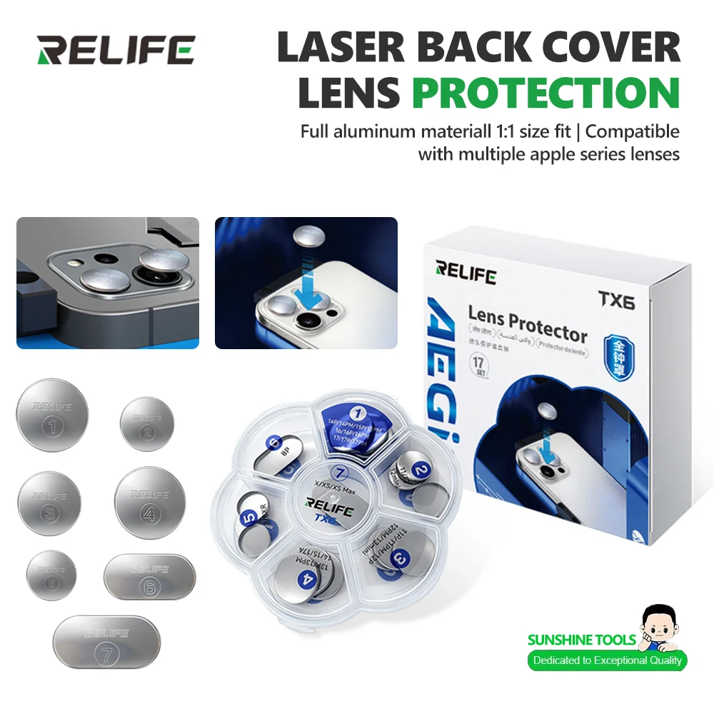 RELIFE TX6 Rear Cover Lens Protector Compatible IP17 Series Other IP Models for Protecting The Lens After Laser Removal Tool