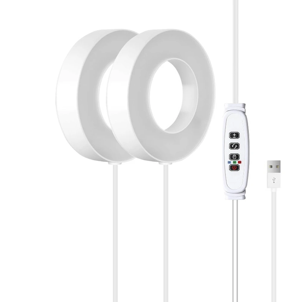 N18R 전체 스펙트럼 LED 성장 빛 자동 켜기/끄기 타이머 천장 캐비닛 아래 헤일로 식물 성장 램프 빨간색과 파란색 빛 2 Pcs